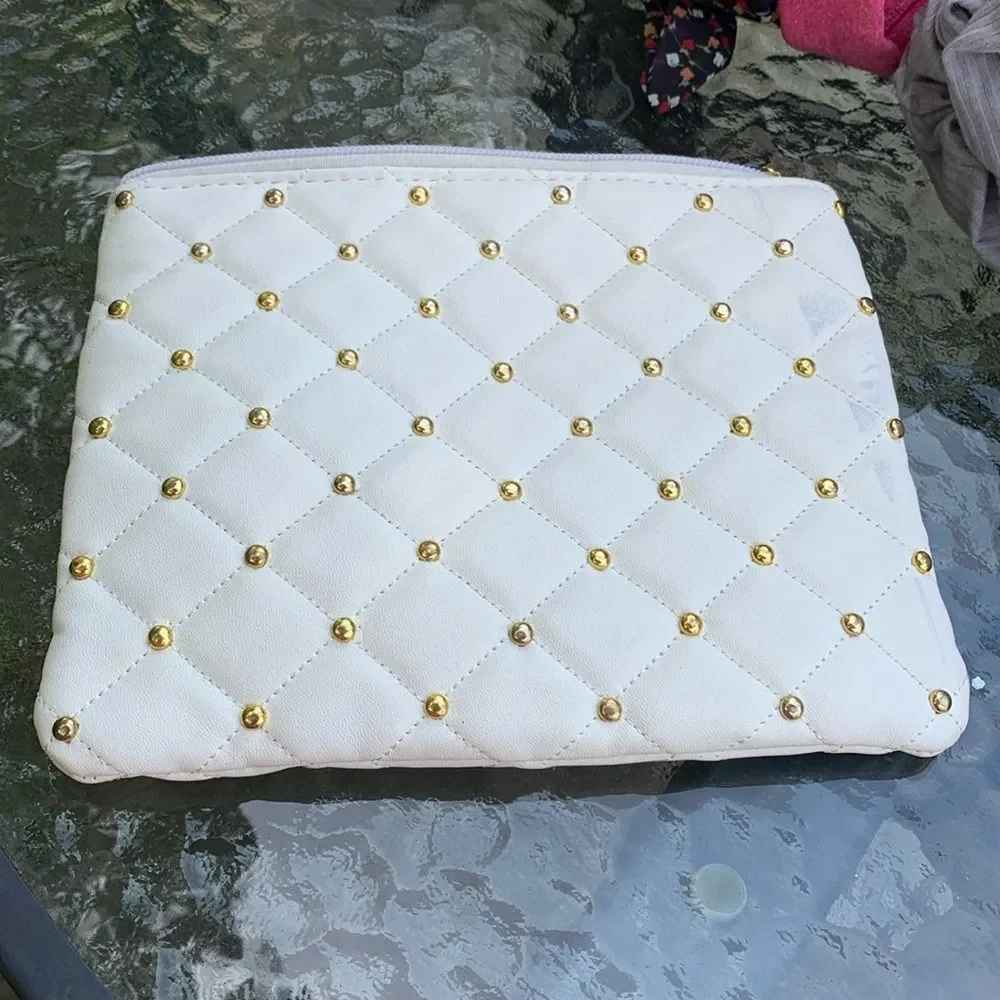 Danielle Crème with Gold makeup Bag wallet